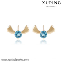 25472 Fashion Elegant Single Stone Cute Foot Jewelry Girl Earring